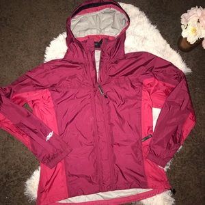 Marmot windbreaker rain jacket two toned red